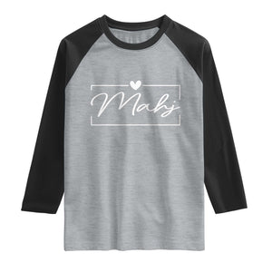 Mahjong Lovers Raglan Shirt Mah Jongg Game Night Graphic TS10 Heather Gray Black Print Your Wear