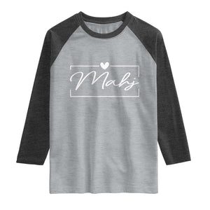 Mahjong Lovers Raglan Shirt Mah Jongg Game Night Graphic TS10 Heather Gray Heather Charcoal Print Your Wear