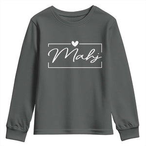 Mahjong Lovers Youth Sweatshirt Mah Jongg Game Night Graphic TS10 Dark Heather Print Your Wear