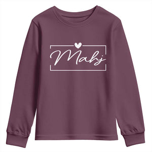 Mahjong Lovers Youth Sweatshirt Mah Jongg Game Night Graphic TS10 Maroon Print Your Wear