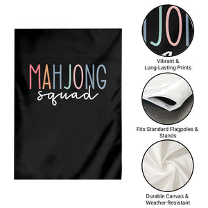 Mahjong Lovers Mahj Squad Garden Flag Boho Pastel Cute Game Night Graphic