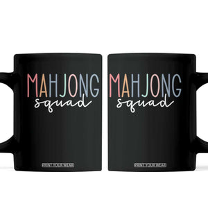 Mahjong Lovers Mahj Squad Coffee Mug Boho Pastel Cute Game Night Graphic