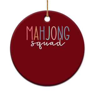 Mahjong Lovers Mahj Squad Ceramic Ornament Boho Pastel Cute Game Night Graphic