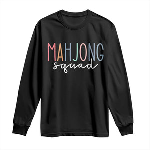 Mahjong Lovers Mahj Squad Long Sleeve Shirt Boho Pastel Cute Game Night Graphic