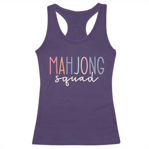 Mahjong Lovers Mahj Squad Racerback Tank Top Boho Pastel Cute Game Night Graphic
