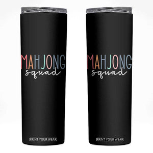 Mahjong Lovers Mahj Squad Skinny Tumbler Boho Pastel Cute Game Night Graphic