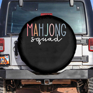 Mahjong Lovers Mahj Squad Spare Tire Cover Boho Pastel Cute Game Night Graphic TS10 No hole Black Print Your Wear
