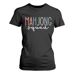 Mahjong Lovers Mahj Squad T Shirt For Women Boho Pastel Cute Game Night Graphic
