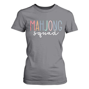 Mahjong Lovers Mahj Squad T Shirt For Women Boho Pastel Cute Game Night Graphic