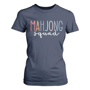 Mahjong Lovers Mahj Squad T Shirt For Women Boho Pastel Cute Game Night Graphic