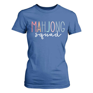 Mahjong Lovers Mahj Squad T Shirt For Women Boho Pastel Cute Game Night Graphic