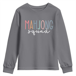 Mahjong Lovers Mahj Squad Youth Sweatshirt Boho Pastel Cute Game Night Graphic
