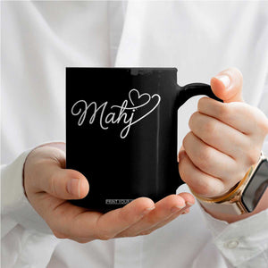 Mahjong Lovers Coffee Mug Funny Mah Jongg Heart Game Night Graphic