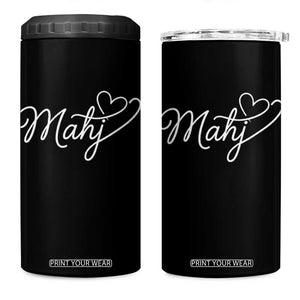 Mahjong Lovers 4 in 1 Can Cooler Tumbler Funny Mah Jongg Heart Game Night Graphic