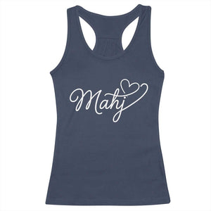 Mahjong Lovers Racerback Tank Top Funny Mah Jongg Heart Game Night Graphic TS10 Navy Print Your Wear
