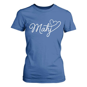 Mahjong Lovers T Shirt For Women Funny Mah Jongg Heart Game Night Graphic TS10 Royal Blue Print Your Wear