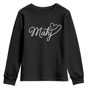 Mahjong Lovers Youth Sweatshirt Funny Mah Jongg Heart Game Night Graphic TS10 Black Print Your Wear