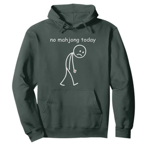 Funny Mahjong Lover Hoodie No Mahjong Today Sad Stickman Meme Graphic
