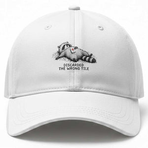 Funny Raccoon Mahjong Lovers Baseball Cap Discarded The Wrong Tile