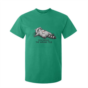 Funny Raccoon Mahjong Lovers T Shirt For Kid Discarded The Wrong Tile