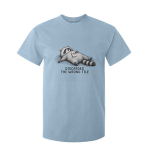Funny Raccoon Mahjong Lovers T Shirt For Kid Discarded The Wrong Tile