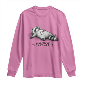 Funny Raccoon Mahjong Lovers Long Sleeve Shirt Discarded The Wrong Tile