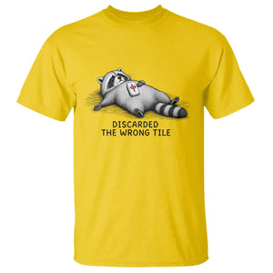 Funny Raccoon Mahjong Lovers T Shirt Discarded The Wrong Tile