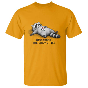 Funny Raccoon Mahjong Lovers T Shirt Discarded The Wrong Tile