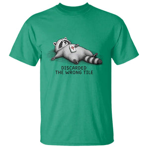 Funny Raccoon Mahjong Lovers T Shirt Discarded The Wrong Tile