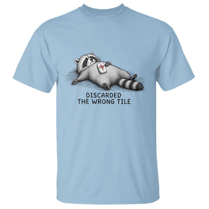 Funny Raccoon Mahjong Lovers T Shirt Discarded The Wrong Tile