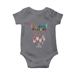 Dia De Los Muertos Funny Day Of The Dead Baby Onesie Hanging Sugar Skull Skulls Halloween TS10 Charcoal Print Your Wear