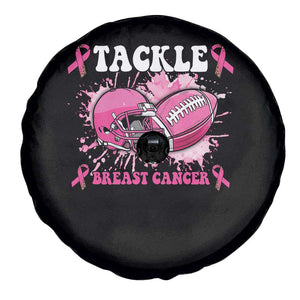 Tackle Football Breast Cancer Awareness Spare Tire Cover Pink Ribbon Boys Kid TS10 Print Your Wear