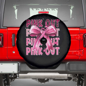 Football Pink Out Breast Cancer Awareness Spare Tire Cover Coquette Football TS10 Black Print Your Wear