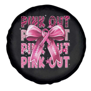 Football Pink Out Breast Cancer Awareness Spare Tire Cover Coquette Football TS10 Print Your Wear