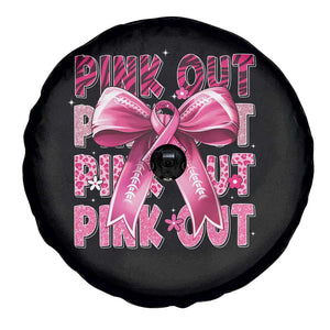 Football Pink Out Breast Cancer Awareness Spare Tire Cover Coquette Football TS10 Print Your Wear