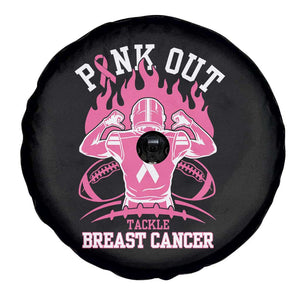 Tackle Football Breast Cancer Awareness Spare Tire Cover Pink Out Ribbon TS10 Print Your Wear