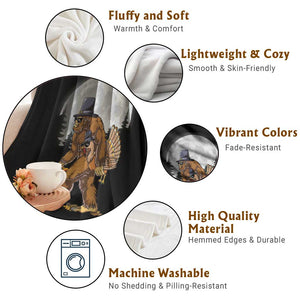 Bigfoot Pilgrim Turkey Pumpkin Thanksgiving Day Throw Blanket Sasquatch TS10 Print Your Wear