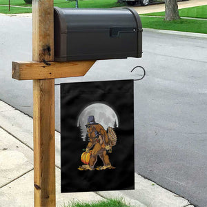 Bigfoot Pilgrim Turkey Pumpkin Thanksgiving Day Garden Flag Sasquatch TS10 Print Your Wear