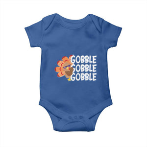 Thanksgiving Gobble Baby Onesie Turkey Day Thanksgiving Family TS10 Royal Blue Print Your Wear