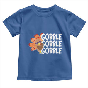 Thanksgiving Gobble Baby Shirt Turkey Day Thanksgiving Family TS10 Royal Blue Print Your Wear