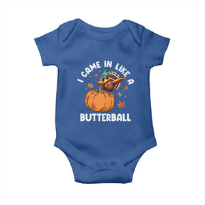 Funny Thanksgiving Turkey Baby Onesie Came In Like A Butterball TS10 Royal Blue Print Your Wear