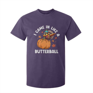 Funny Thanksgiving Turkey T Shirt For Kid Came In Like A Butterball TS10 Purple Print Your Wear