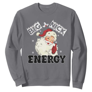 Christmas Santa Sweatshirt Big Nick Energy Vintage Holiday TS10 Charcoal Print Your Wear