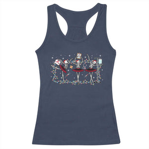 Skeleton Nurse Christmas Racerback Tank Top Ballerinas Ballet Dance Xmas Lights TS10 Navy Print Your Wear