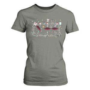 Skeleton Nurse Christmas T Shirt For Women Ballerinas Ballet Dance Xmas Lights TS10 Military Green Print Your Wear