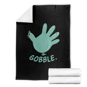 Thanksgiving Nurse Turkey Throw Blanket Turkey Glove Cute Thanksgiving Thankful Nurse Medical Assistant TS10 Black Print Your Wear
