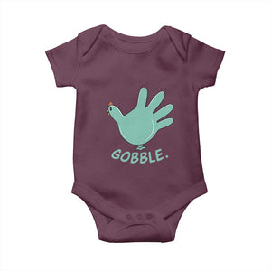 Thanksgiving Nurse Turkey Baby Onesie Turkey Glove Cute Thanksgiving Thankful Nurse Medical Assistant TS10 Maroon Print Your Wear