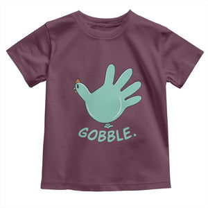 Thanksgiving Nurse Turkey Baby Shirt Turkey Glove Cute Thanksgiving Thankful Nurse Medical Assistant TS10 Maroon Print Your Wear