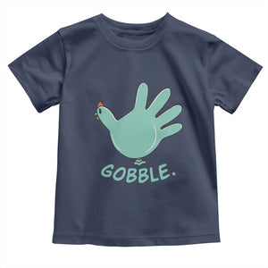 Thanksgiving Nurse Turkey Baby Shirt Turkey Glove Cute Thanksgiving Thankful Nurse Medical Assistant TS10 Navy Print Your Wear
