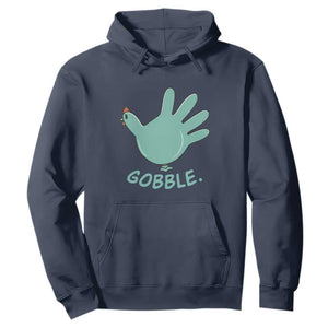 Thanksgiving Nurse Turkey Hoodie Turkey Glove Cute Thanksgiving Thankful Nurse Medical Assistant TS10 Navy Print Your Wear